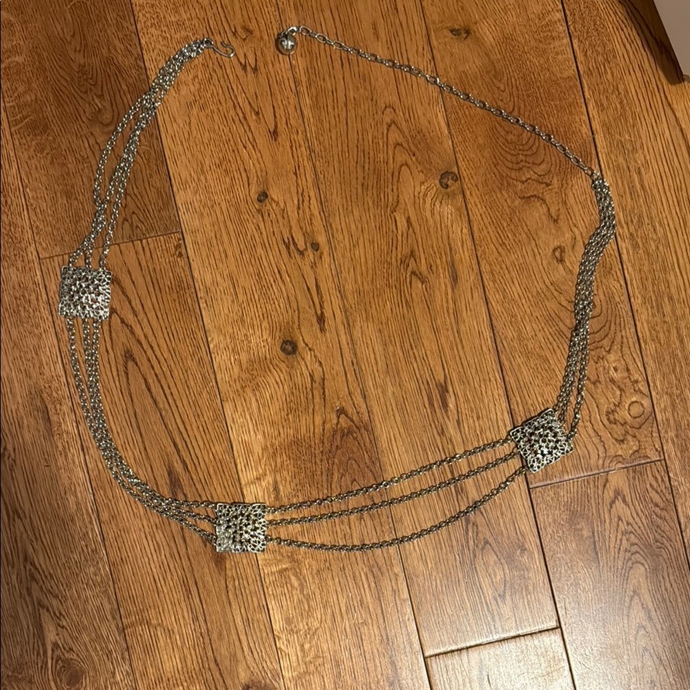 Elegant Silver Chain Belt